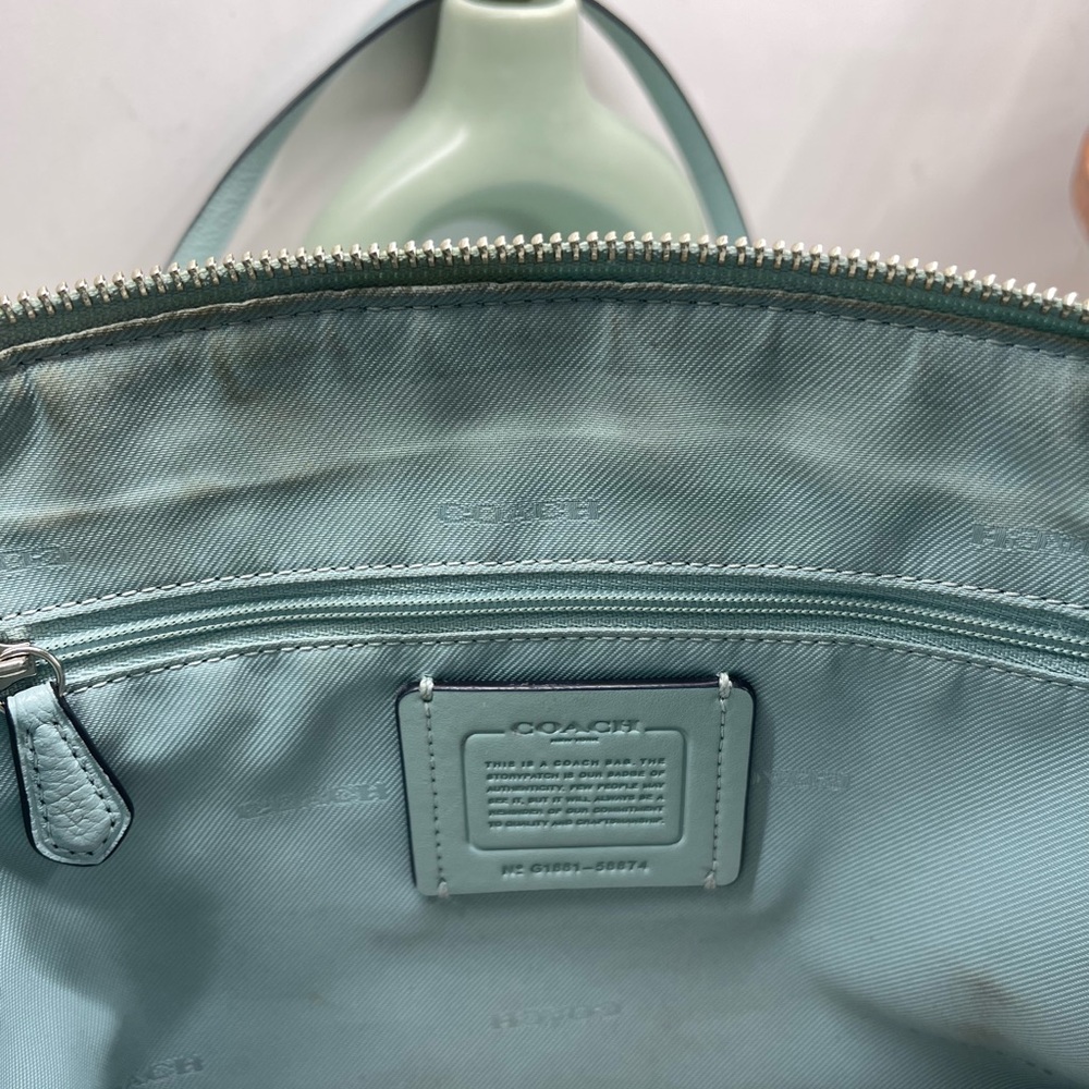 Coach Prairie Satchel Blue Leather Shoulder Bag - Picture 3 of 8